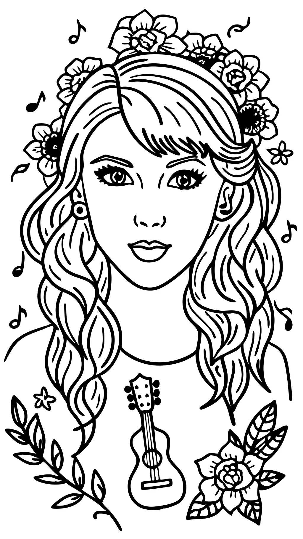 taylor swift coloring page printable